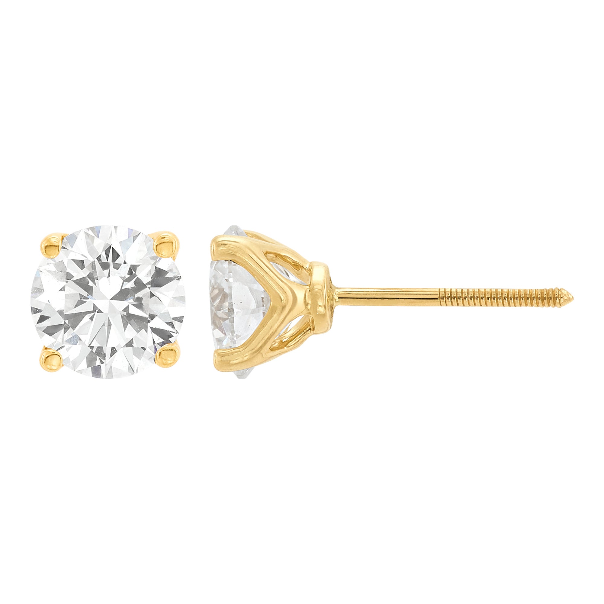 Four Prong Basket Studs