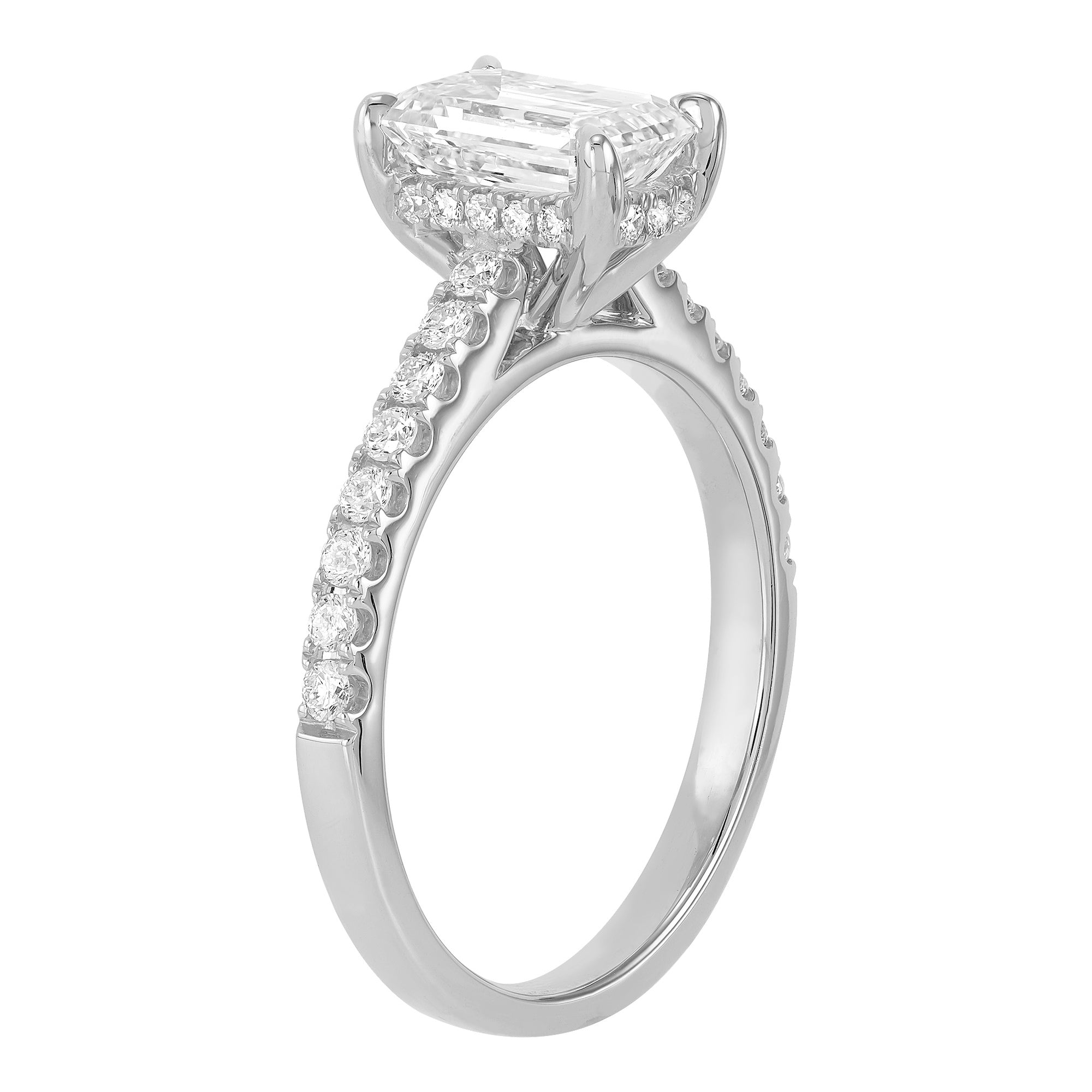 Hidden Halo Engagement Ring