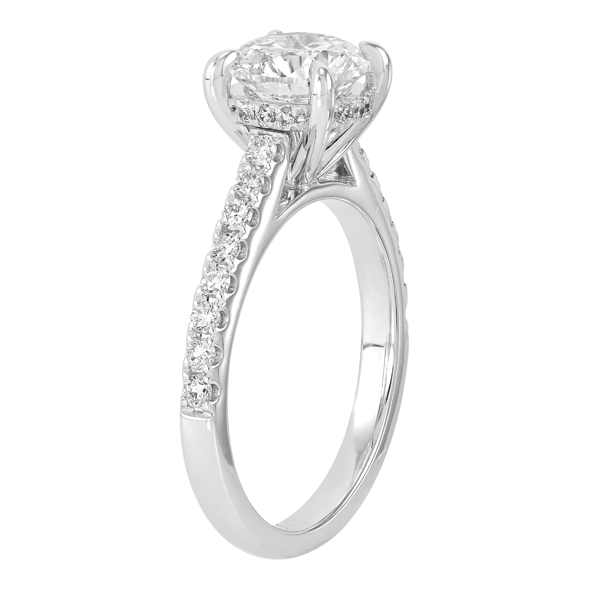 Hidden Halo Engagement Ring