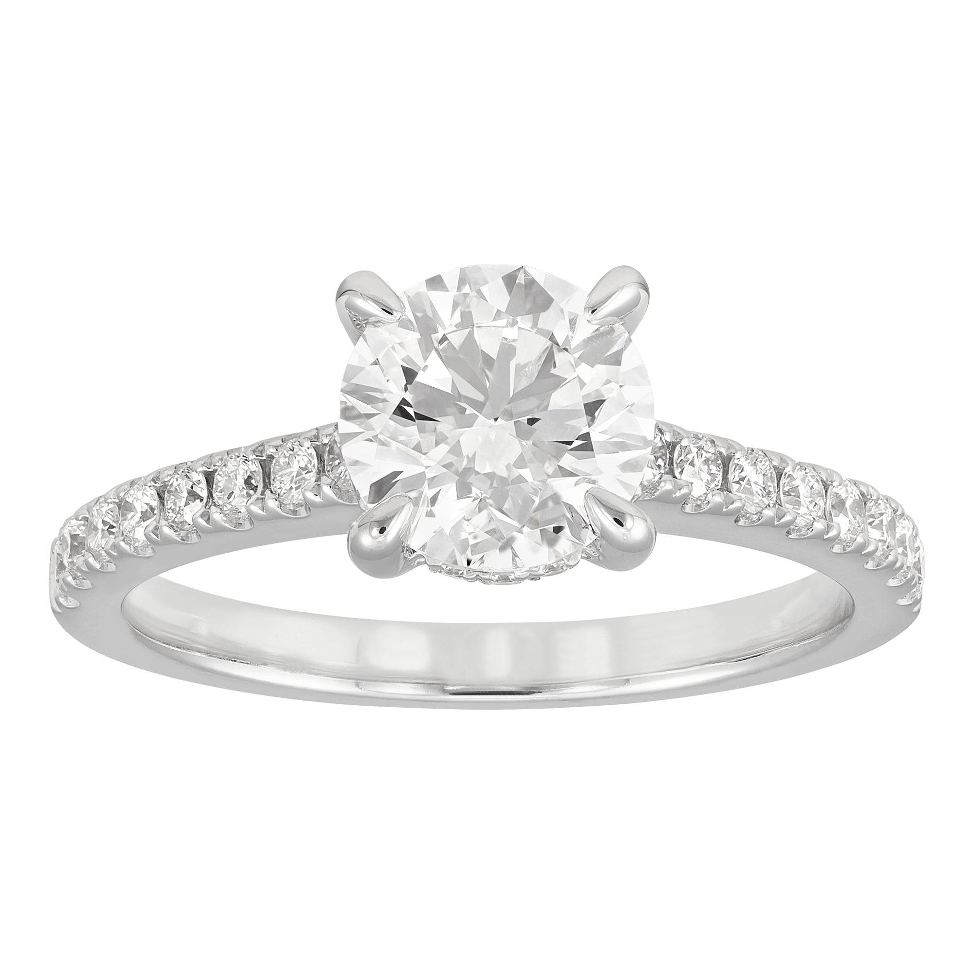 Hidden Halo Engagement Ring