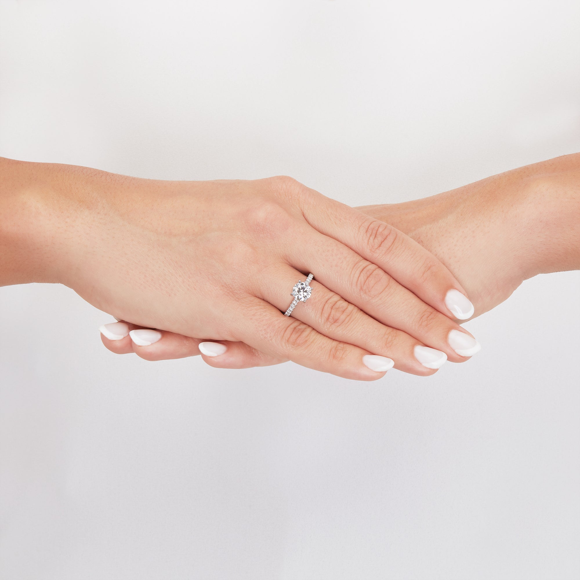 Hidden Halo Engagement Ring