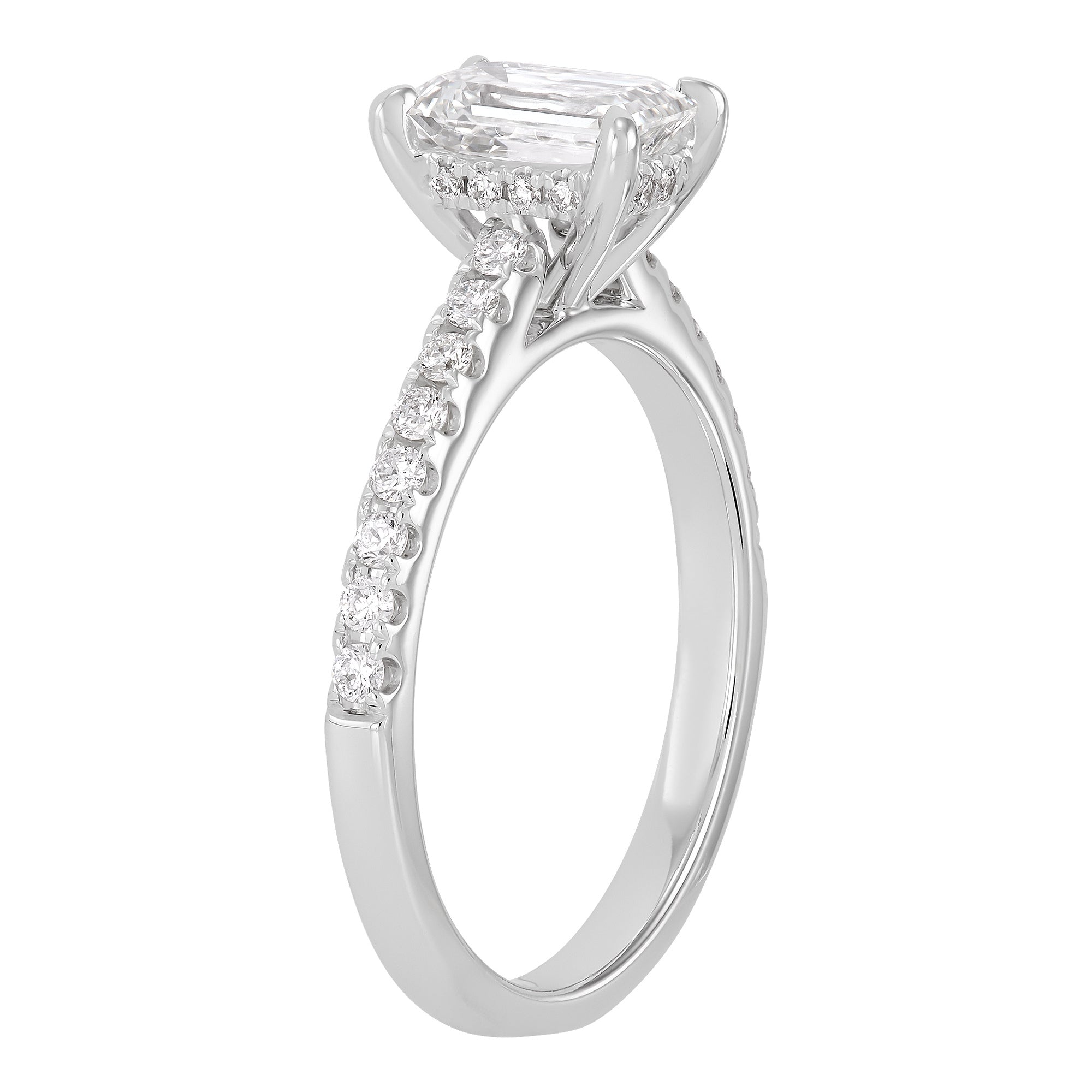 Hidden Halo Engagement Ring