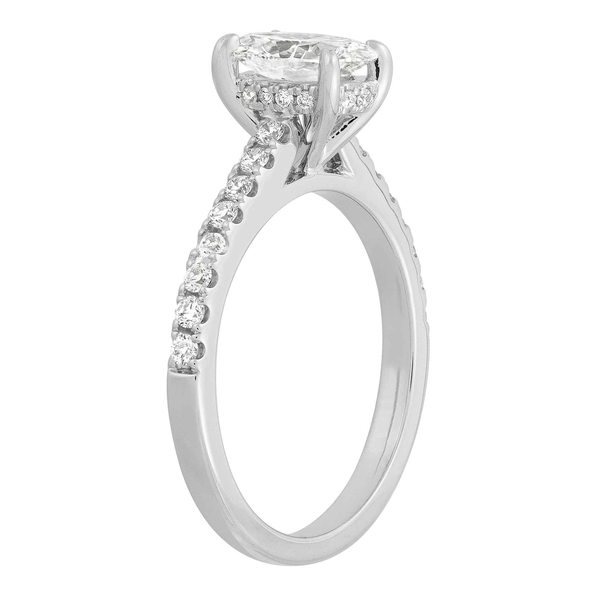 Hidden Halo Engagement Ring