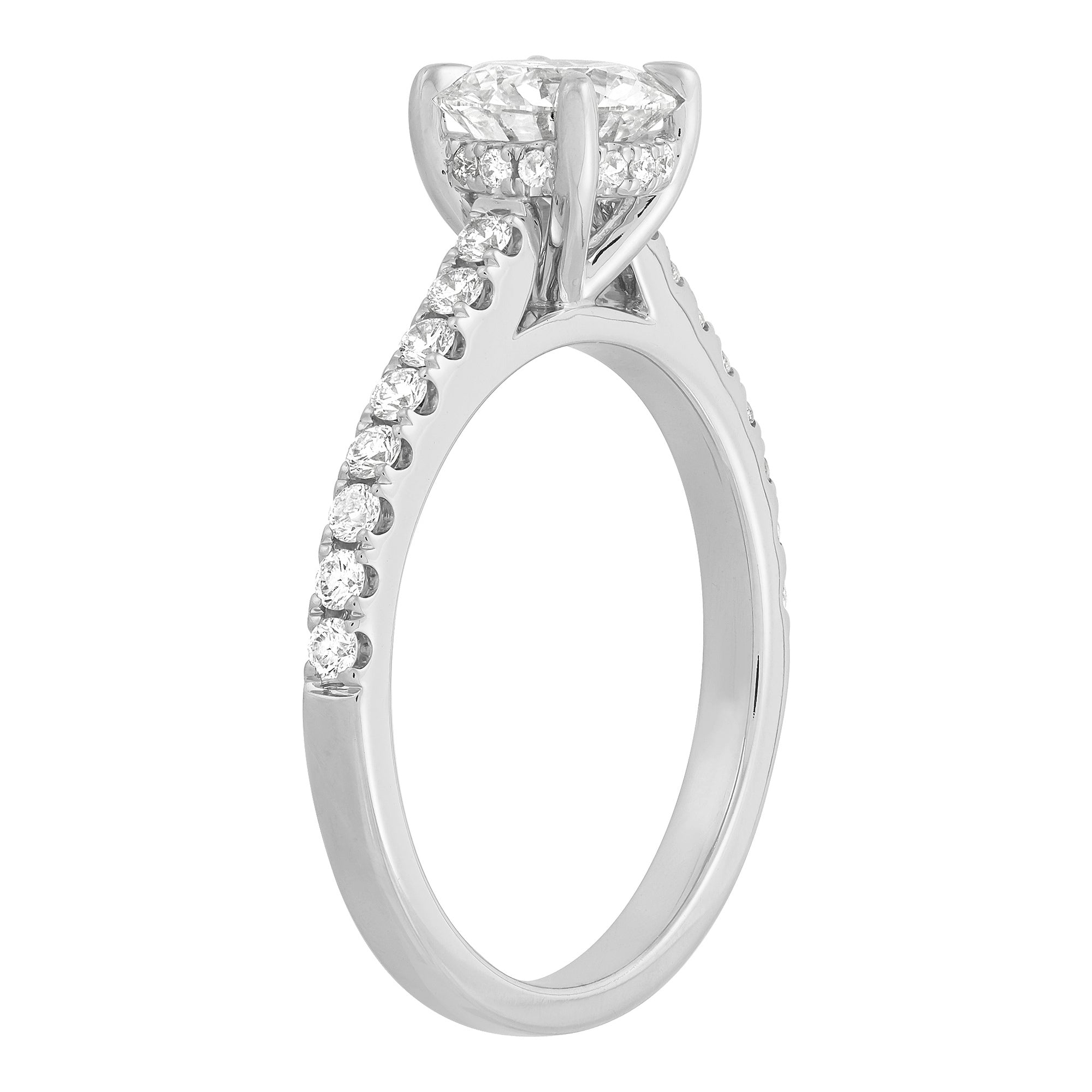 Hidden Halo Engagement Ring