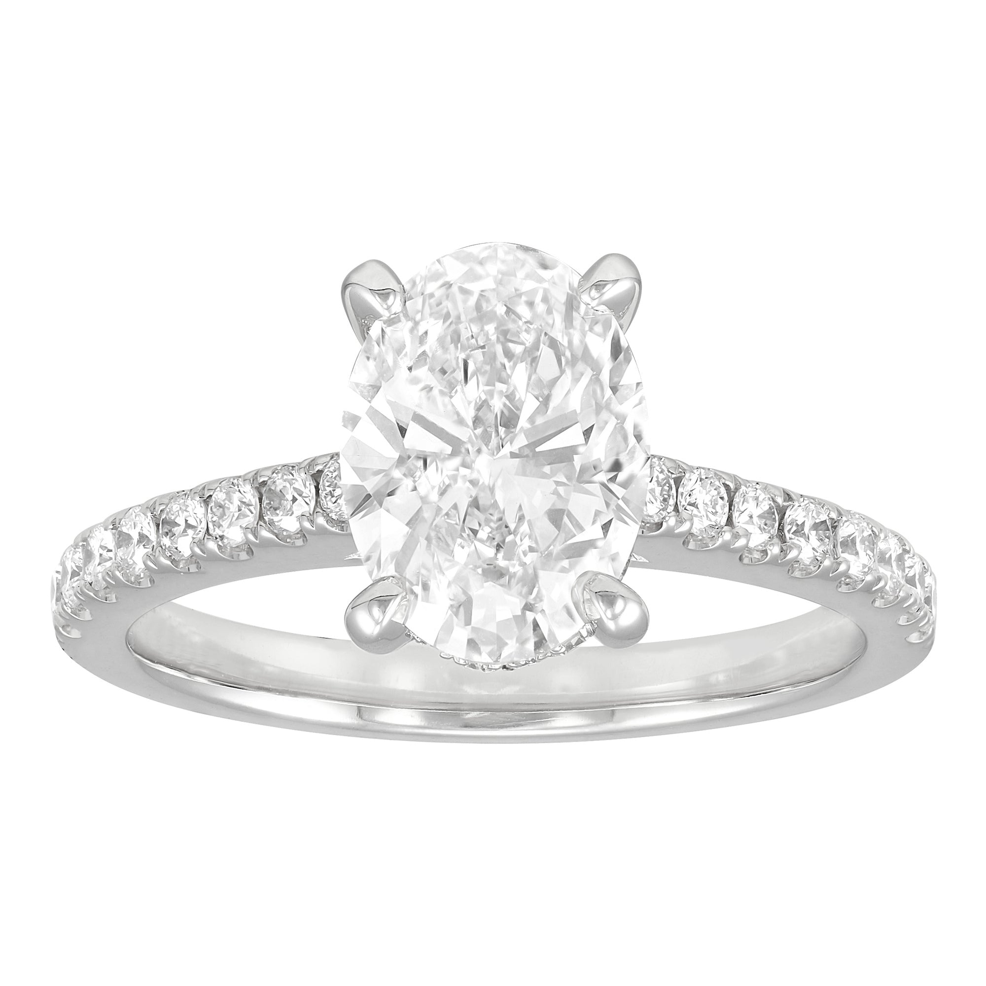 Hidden Halo Engagement Ring