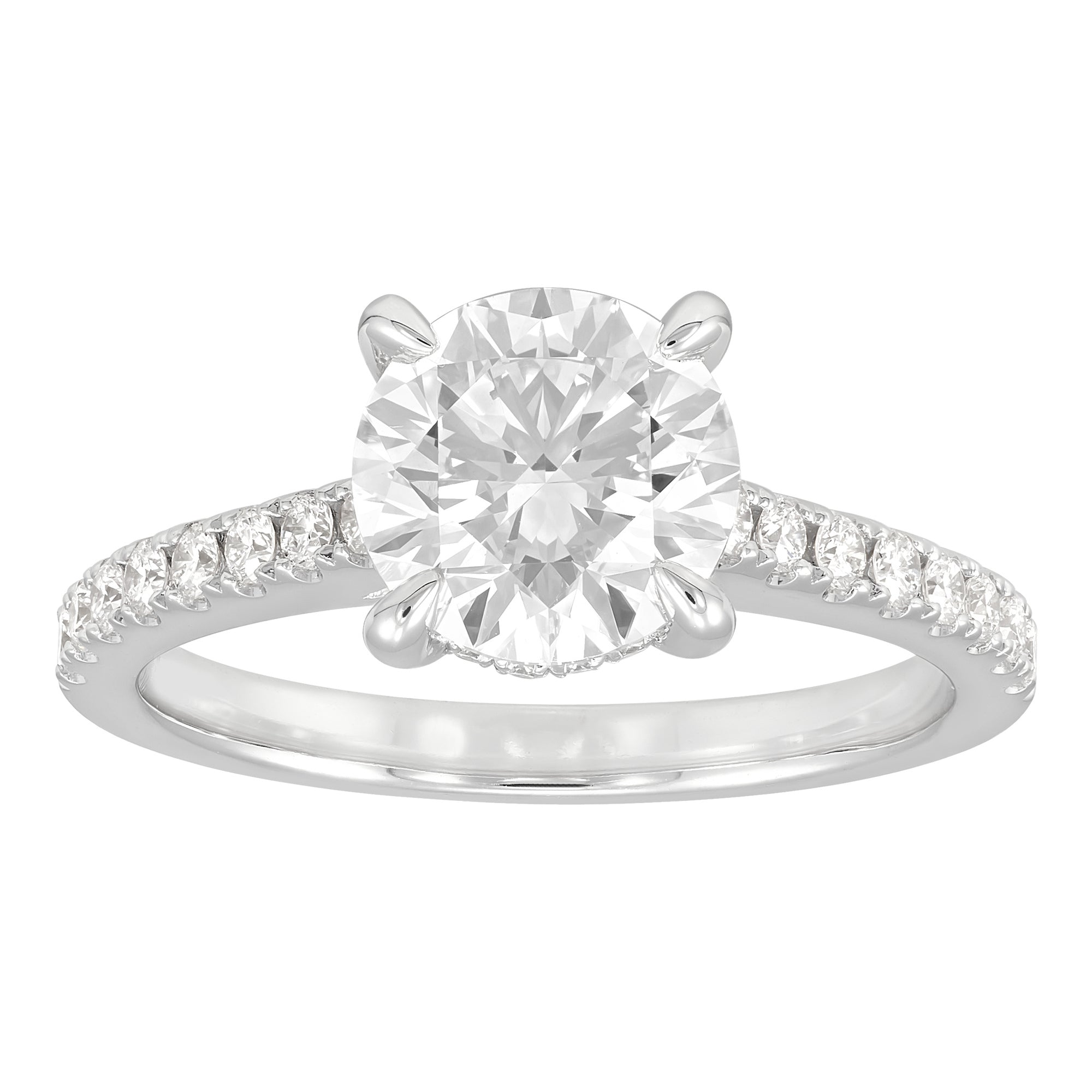 Hidden Halo Engagement Ring