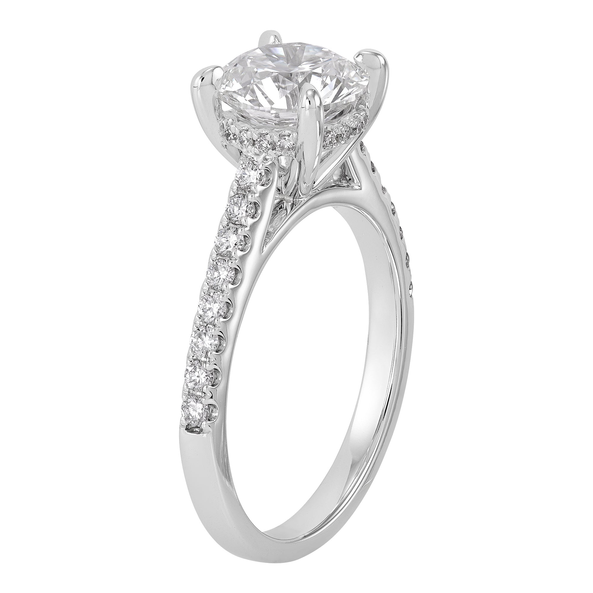 Hidden Halo Engagement Ring