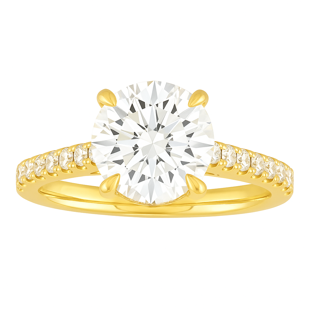Hidden Halo Engagement Ring