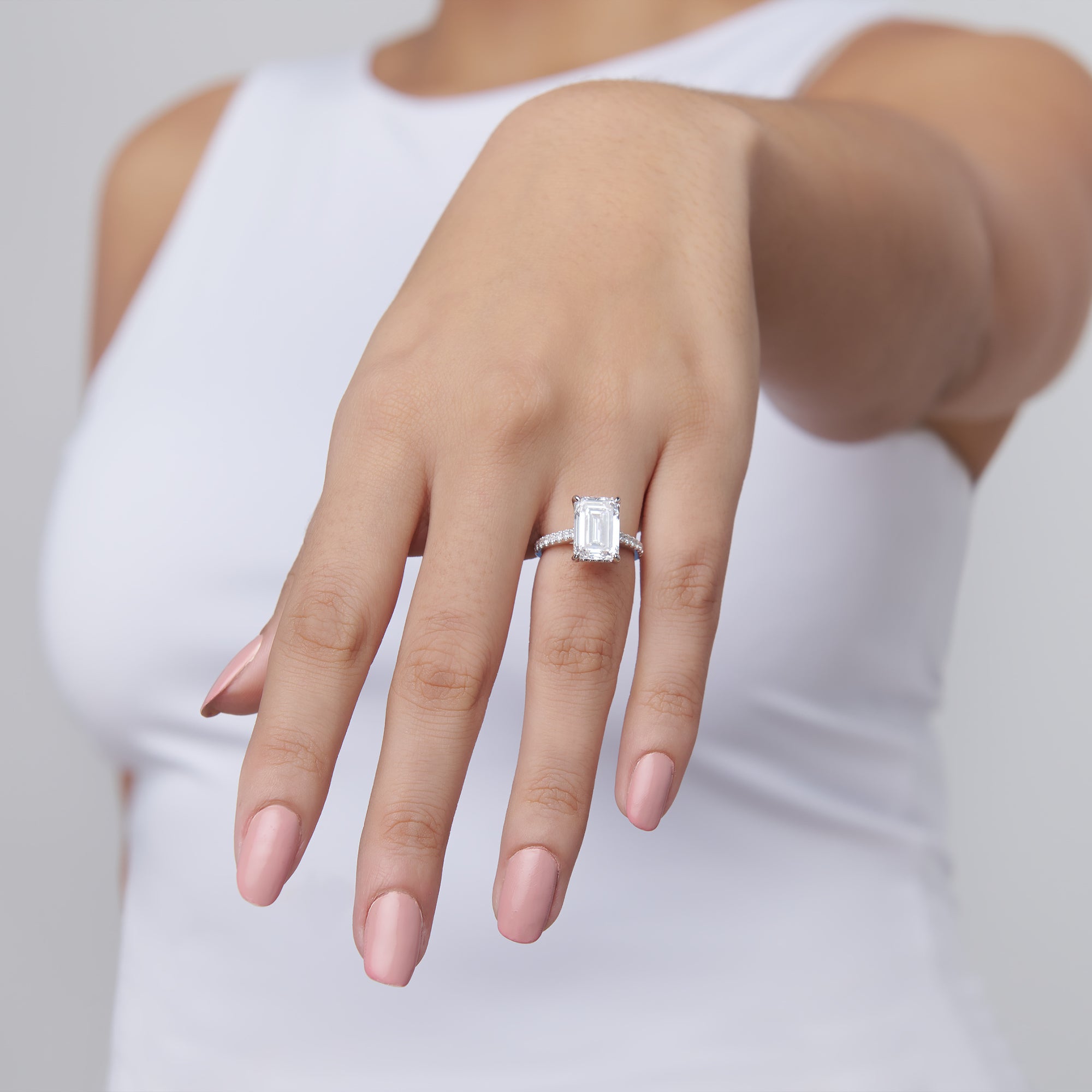 Hidden Halo Engagement Ring