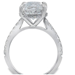 Lab Grown - 14Kw 5.38Cttw E Vs1 Oval Hidden Halo Ring
1Ov=5.08Ct
Igi Cert Lg642479499