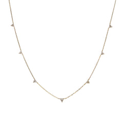 10Ky Diamond Station Necklace
21D=.30Ct