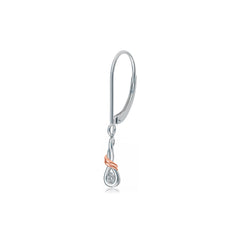 Sterling Silver Knot Leverback Earrings