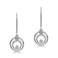 Silver And Lab Grown Diamond Fashion Earring .09Cttw
