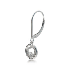 Silver And Lab Grown Diamond Fashion Earring .18Cttw