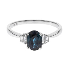 10KWG SAPPH & DIA RING