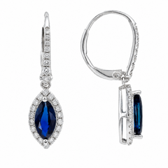10KW BL SAPPH EARRINGS
