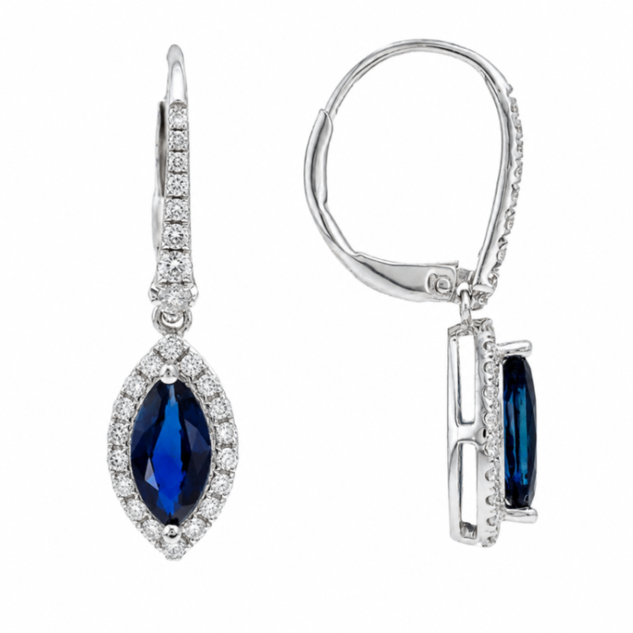 10KW BL SAPPH EARRINGS
