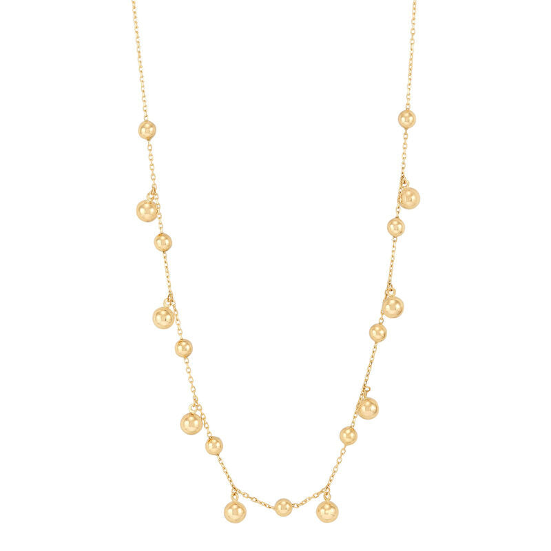 14KYG GOLD BEADS ON CHAIN
