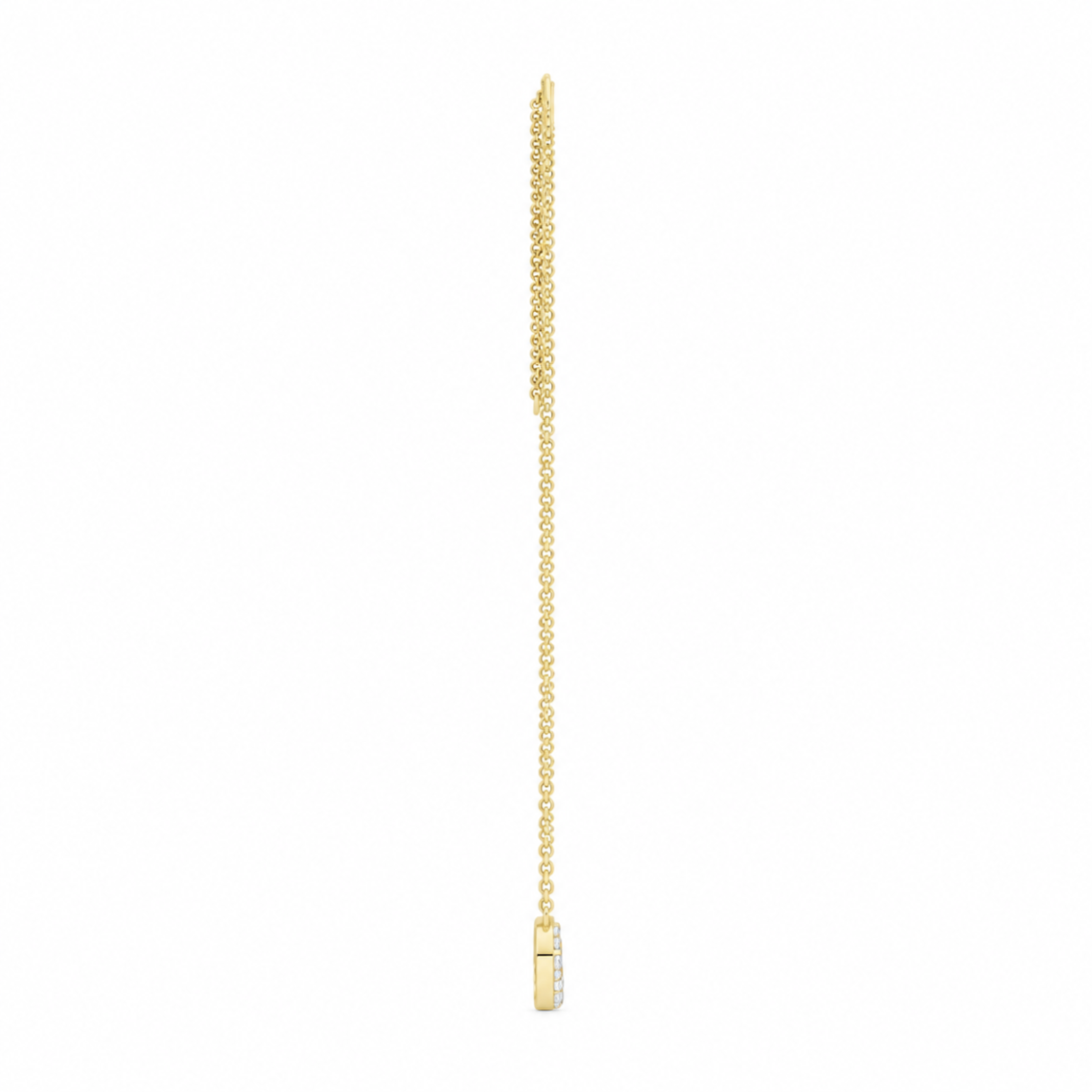 14K Yellow Gold Smiley Graduated Diamond Necklace
