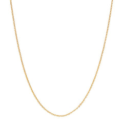 18IN 14K GOLD MIRROR CABLE CHAIN