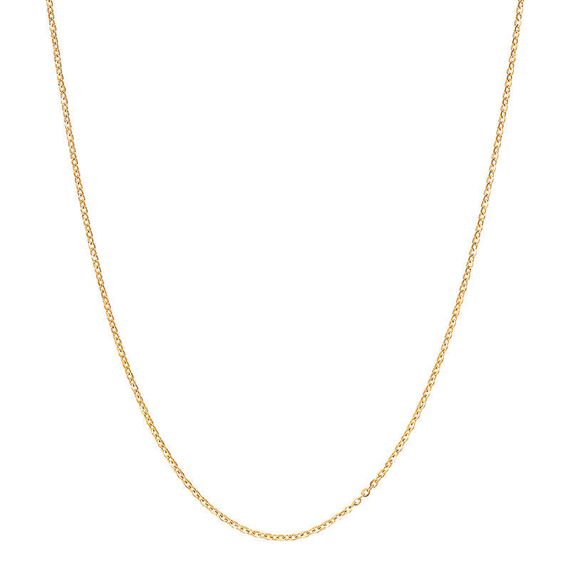 18IN 14K GOLD MIRROR CABLE CHAIN