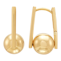 14K Yellow Gold Huggie Earrings