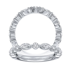 14K White Gold Lab Grown Diamond Wedding Band
