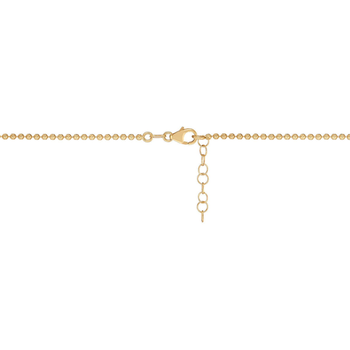 14K Yellow Gold Mirrored Beads with Sand Blasted Diamond Beads