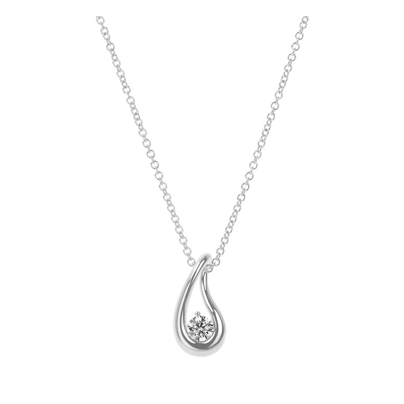 Sterling Silver Lab-Grown Diamond Pendant