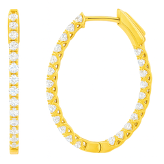 Lab Diamond Hoops