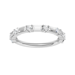 14K White Gold Diamond Wedding Band
