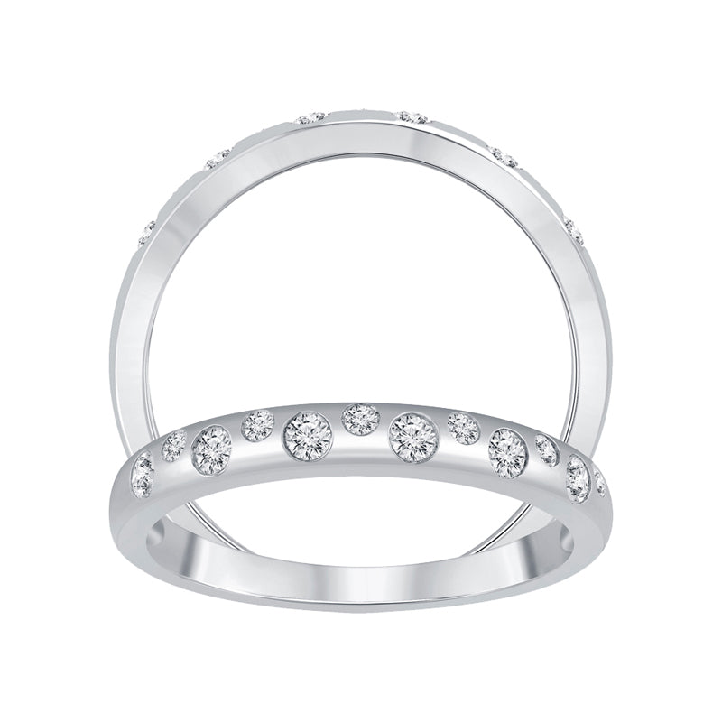 Sterling Silver Diamond Scatter Ring