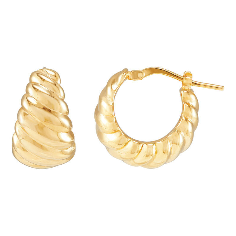 14KYG GRADUATED SHRIMP EARRINGS