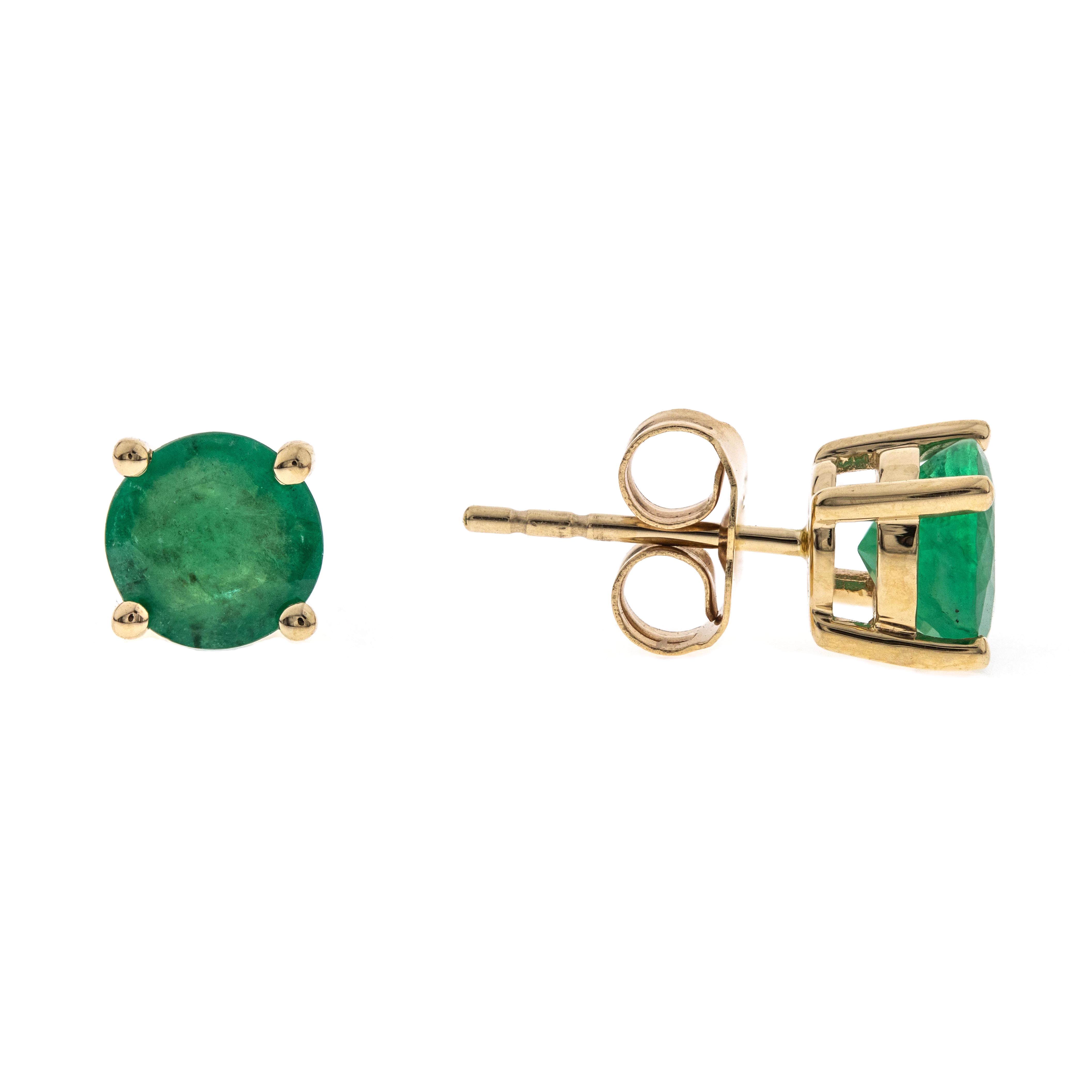 10KY EMERALD EARRING