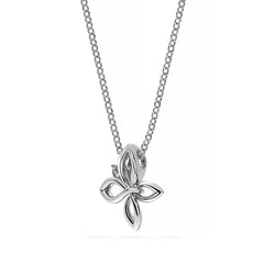 Sterling Silver Diamond Butterfly Pendant