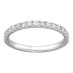 14K White Gold Diamond Wedding Band