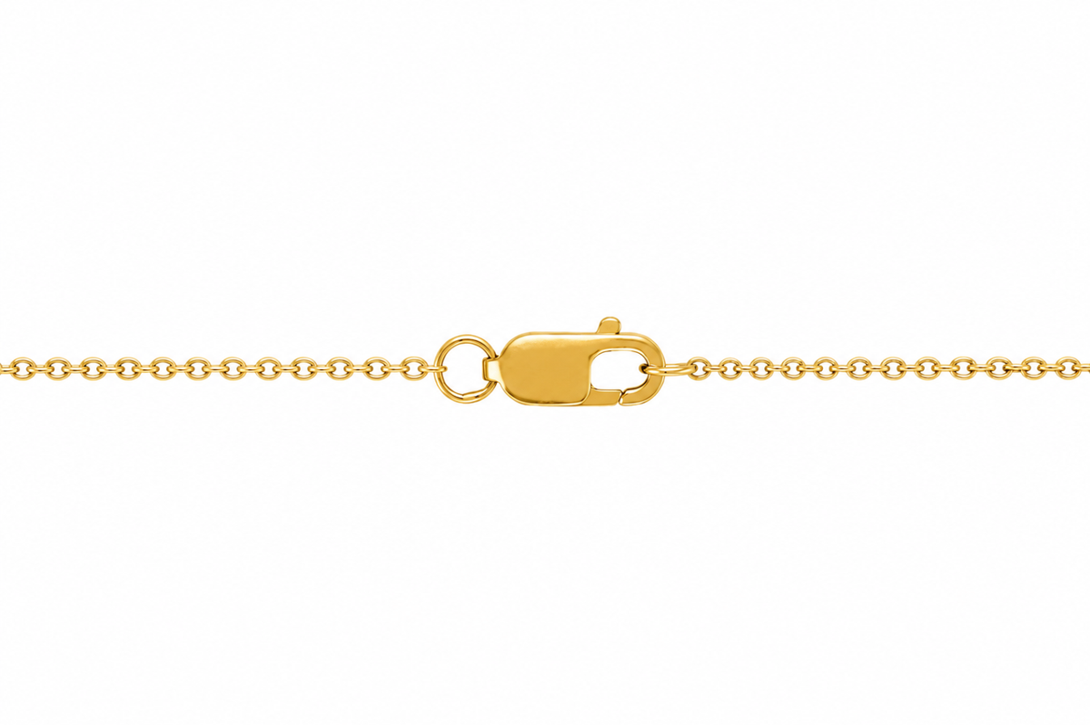 14K Yellow Gold Lab-Grown 1CT Round Diamond Bezel Necklace