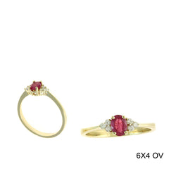 14KYG RUBY & DIA RING D=.10