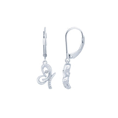 SS & LAB DIA DANGLE BUTTERFLY EARRINGS D=.05CTTTW