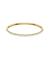 14K Yellow Gold Pave Diamond Bangle