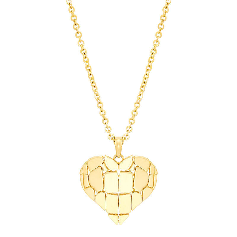 14KY POL HEART ON 040 BRILL FORZATINA CHAIN
