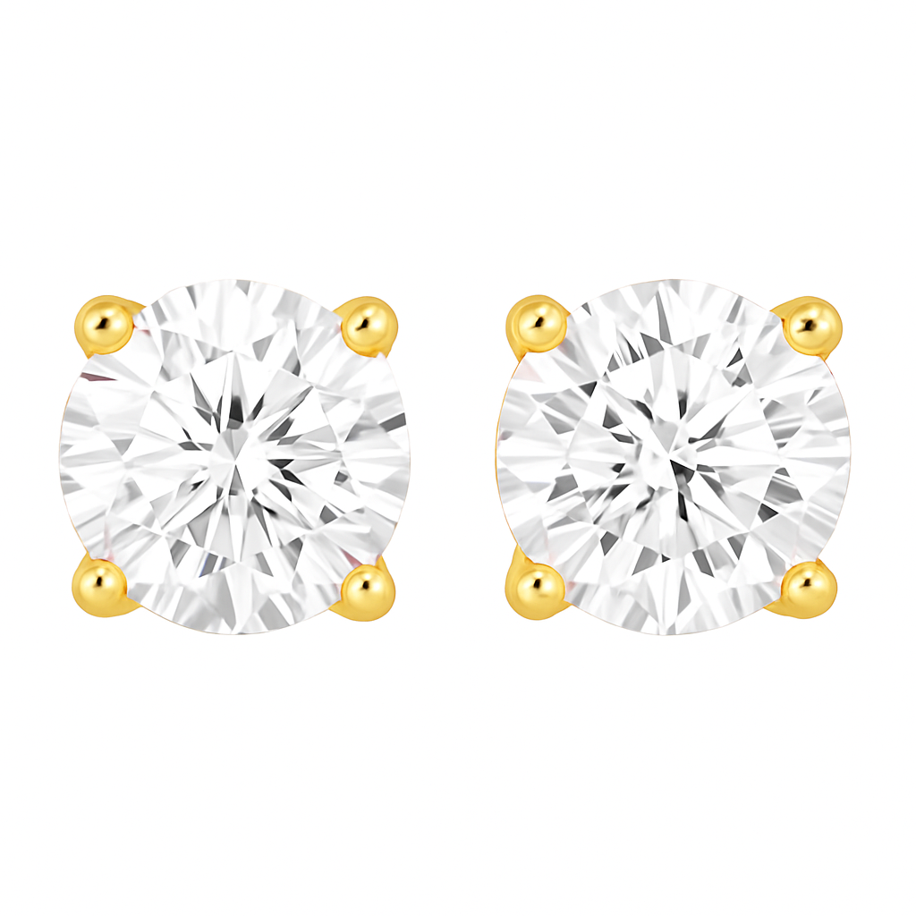 Four Prong Basket Studs