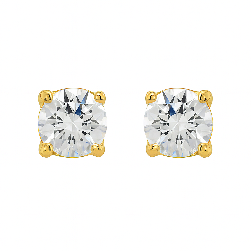 Four Prong Basket Studs
