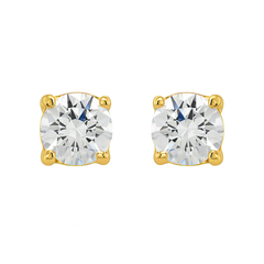 Four Prong Basket Studs