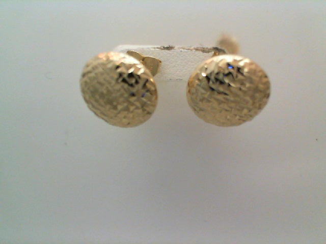 10Ky 11Mm D/C Post Earrings