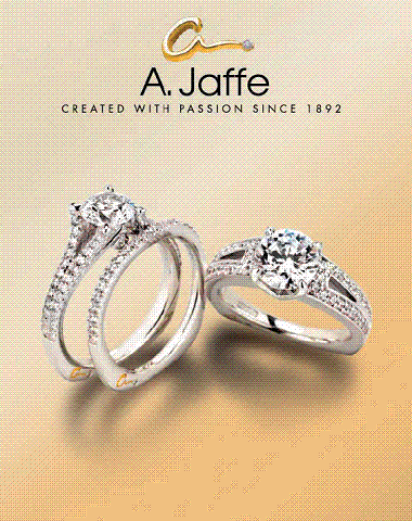 A Jaffe Engagement and Wedding Rings