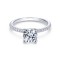 -14kw .24cttw Dia Accent Gallery Eng Ring Mounting    A round center stone sits atop diamond encrusted band that shines at all angles in this delicate yet sophisticated engagement ring.