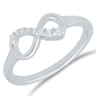 Ss .10Cttw Diamond Infnity Ring