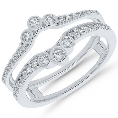 White Gold Diamond Guard Ring