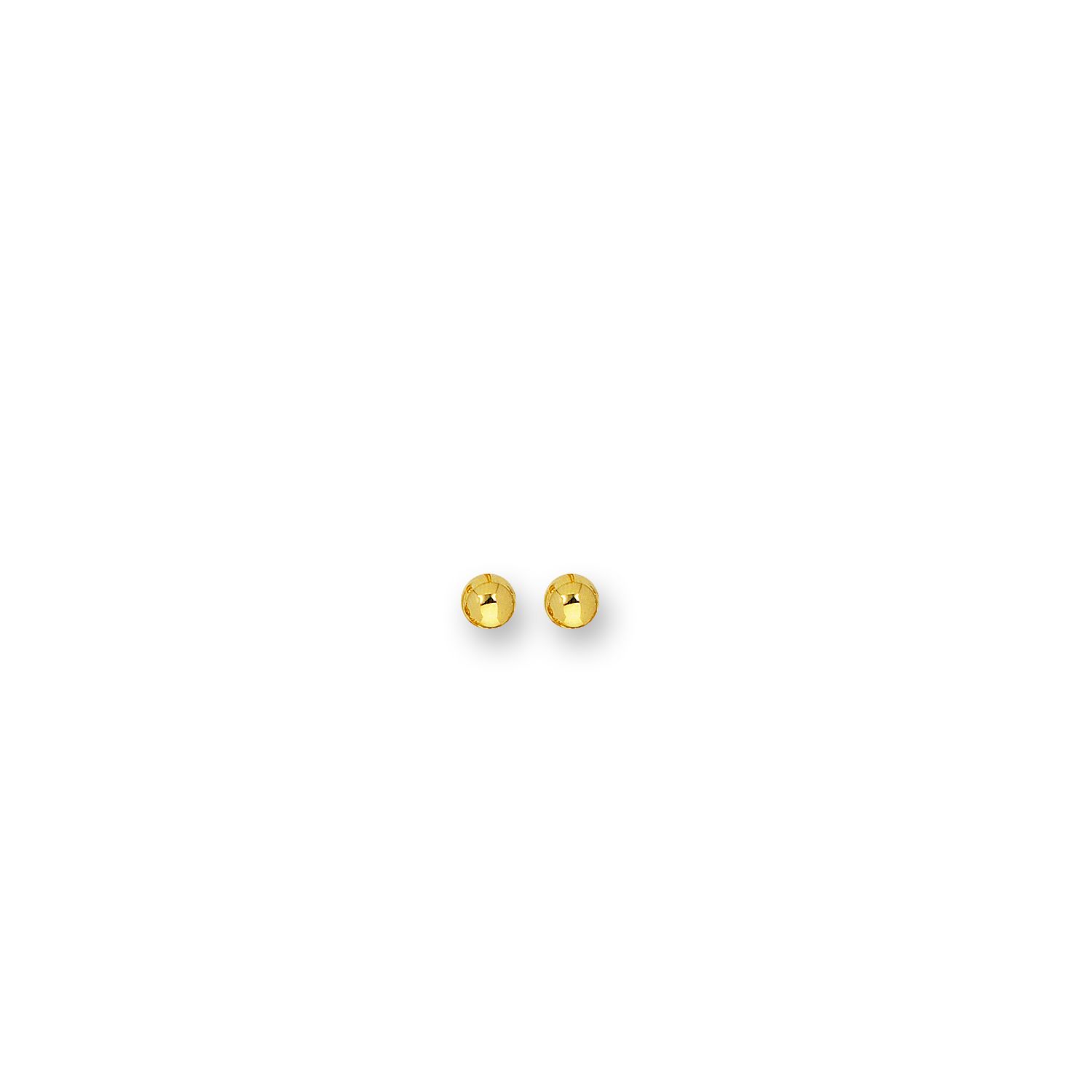 14Ky 4Mm Ball Stud Earrings